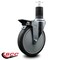 Service Caster 6'' Thermoplastic Rubber Swivel 1-5/8'' Expanding Stem Caster with Brake SCC-EX20S614-TPRB-PLB-158 - alternate 3